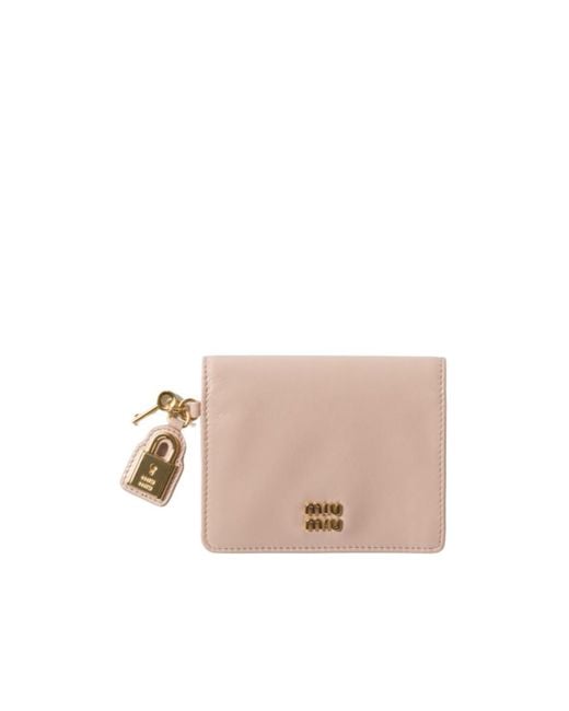 Miu Miu Pink Small Leather Wallet