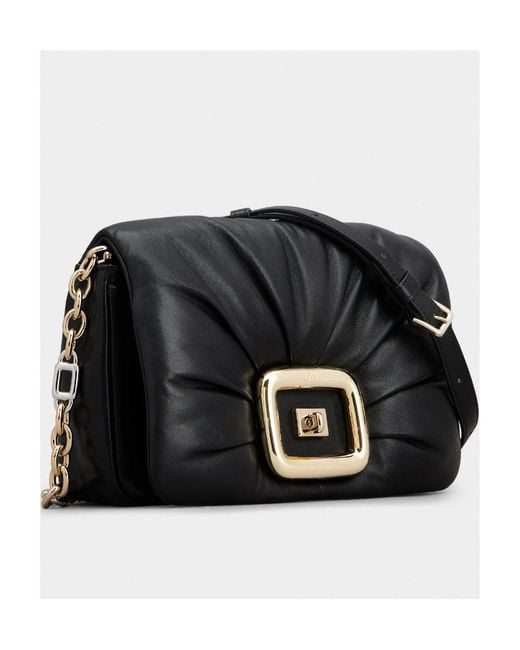 Roger Vivier Black Viv' Choc Shoulder Bag