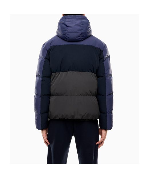 EA7 Blue Athletic Colour Block Jacket for men