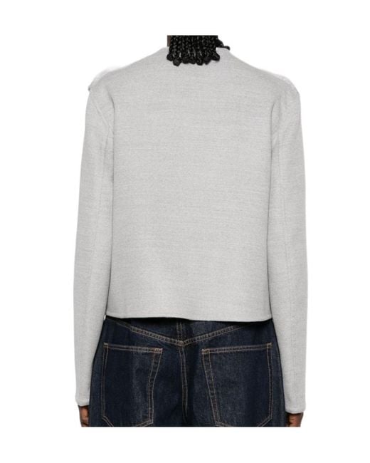 Fabiana Filippi Gray Fur Coat