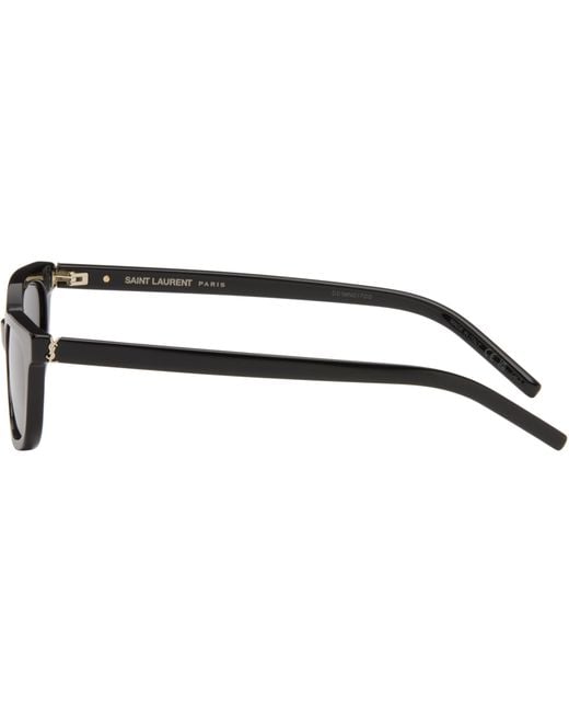 Saint Laurent White Eyewear Rectangle Frame Sunglasses