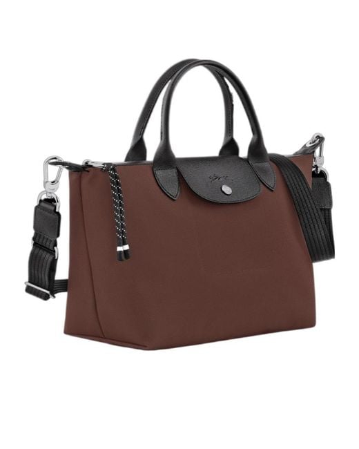 Longchamp Brown Le Pliage Top Handle Shoulder Bag