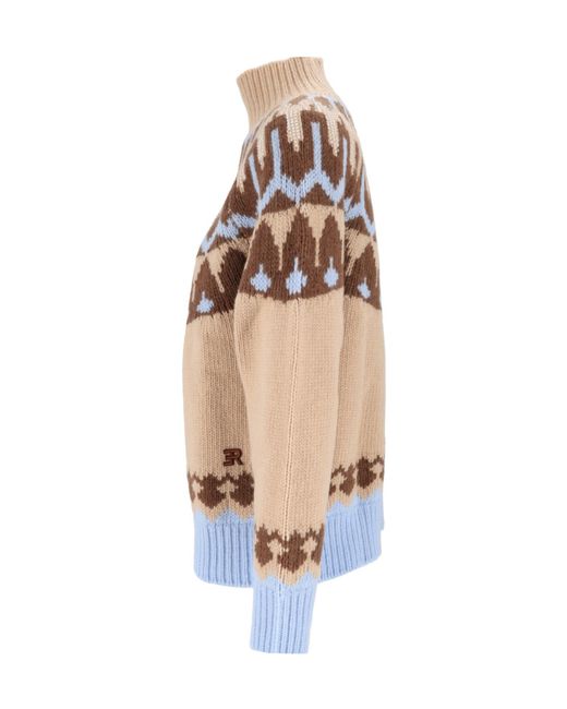 ERMANNO FIRENZE Multicolor Patterned Knit Sweater