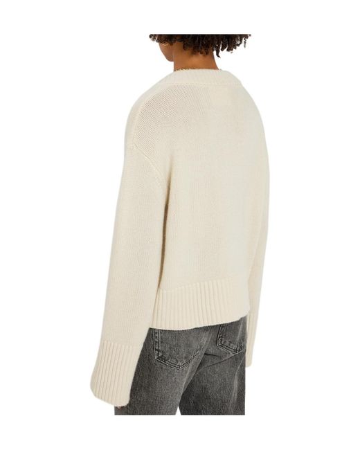 Lisa Yang White Knitted Cashmere Jumper
