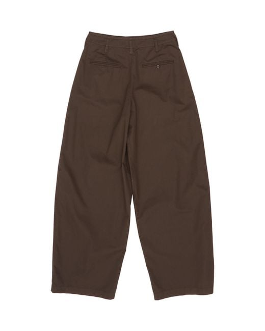 Lemaire Brown Wide Leg Chino Trousers