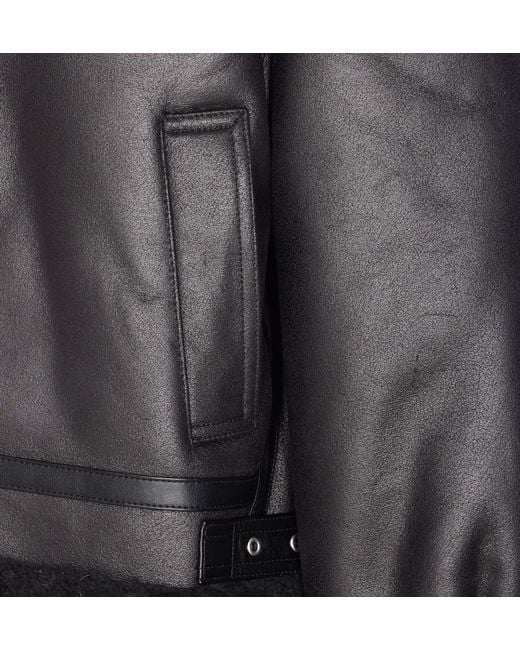 DUNST Black Faux Fur Trimmed Jacket for men