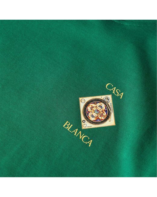 Casablanca Green Printed T-Shirt for men