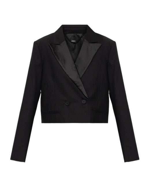 AllSaints Black Noa Cropped Blazer
