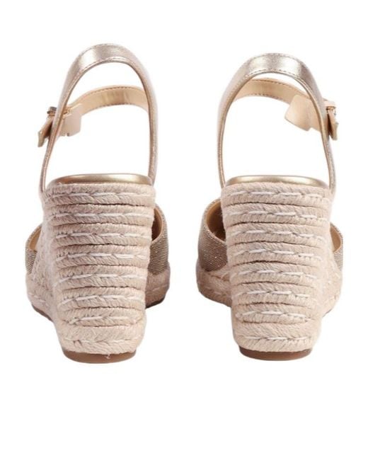 MICHAEL Michael Kors Metallic Buckled Platform Espadrilles