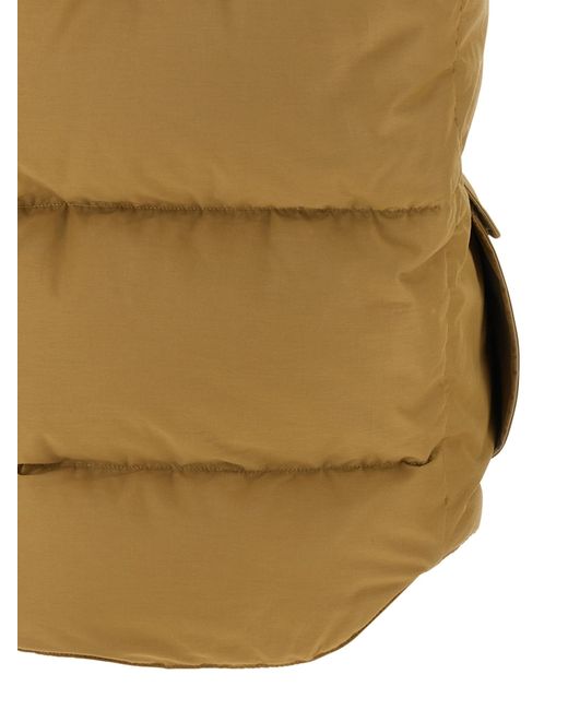 Prada Natural Button-Up Quilted Down Gilet