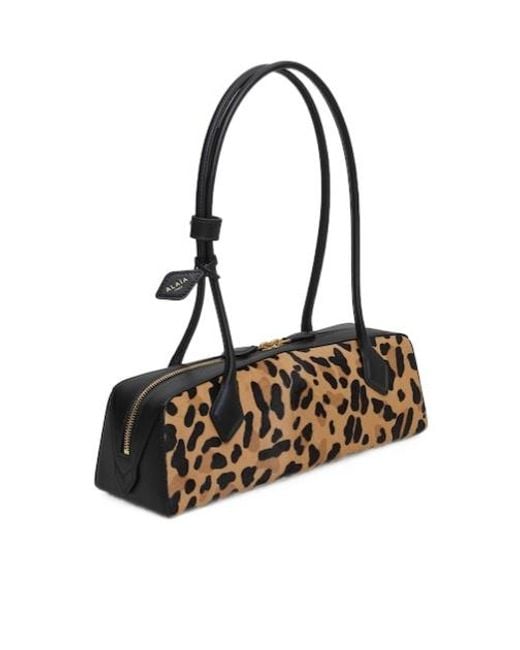 Alaïa Multicolor Alaïa Le Teckel Leopard Printed Medium Bag