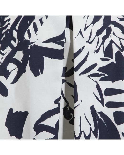 Antonelli White Printed Midi Skirt