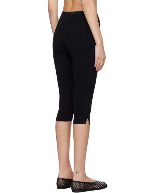 Totême  Black Compact Knit Capri Trousers