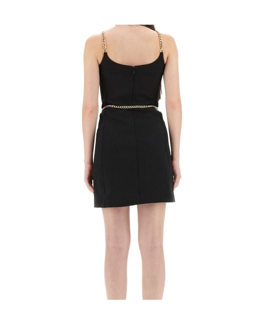 MICHAEL Michael Kors Black Chain-Strap Mini Dress