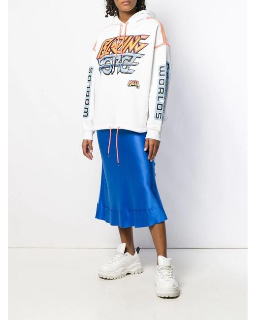McQ Alexander McQueen White Pattern Printed Hooded Sweater