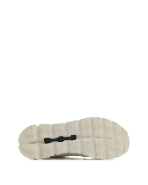 On Shoes White Cloud Mesh Running Shoes