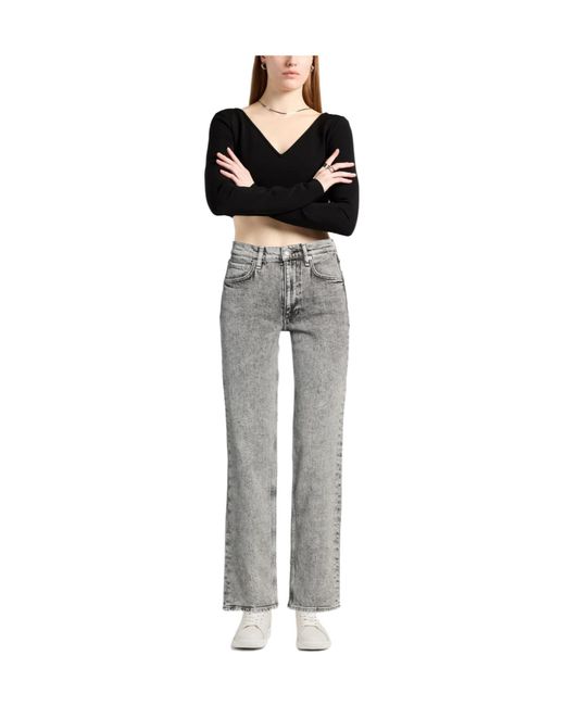Rag & Bone Gray Straight-Leg Jeans