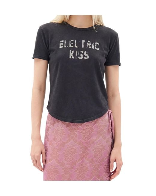 Ann Demeulemeester Blue Floor Micro Electric Kiss T-Shirt