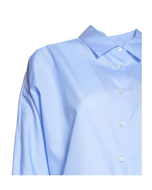 Aspesi Blue Classic Button-Up Shirt