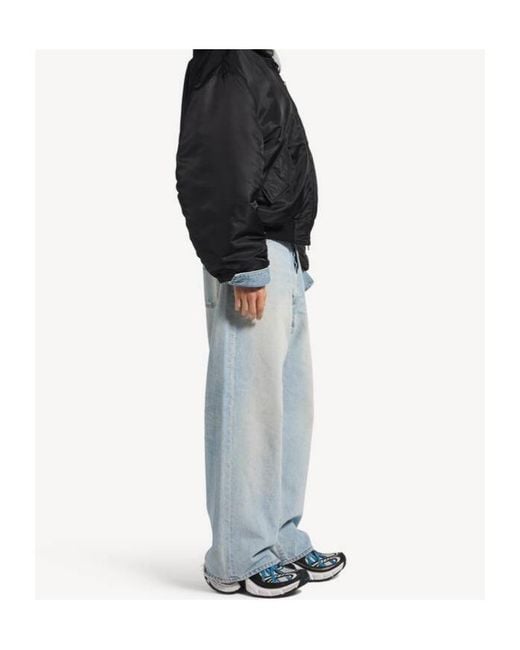 Balenciaga Blue Casual Wide-Leg Pants for men