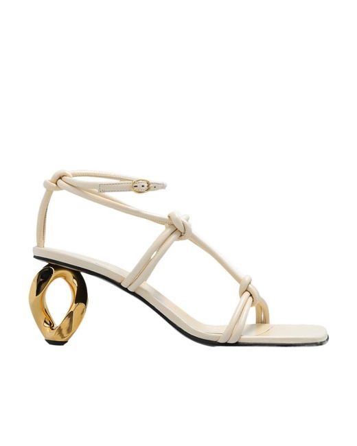 J.W. Anderson White Logo High-Heeled Sandals