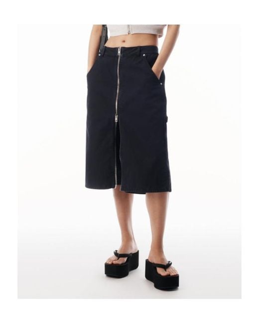 Alexander Wang Blue Zip-Front Cargo Shorts