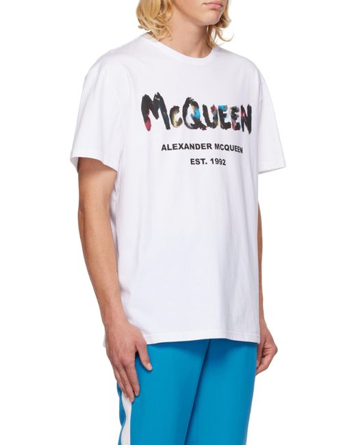 McQueen White T-Shirts for men