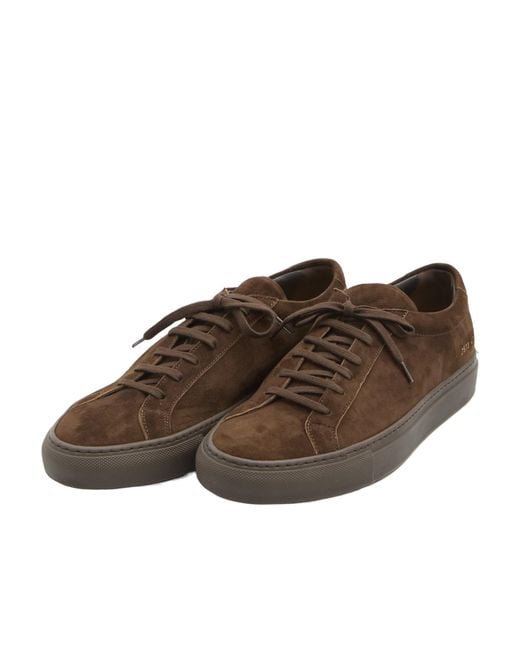 Common Projects Brown Achilles Premium Low-Top Sneakers for men