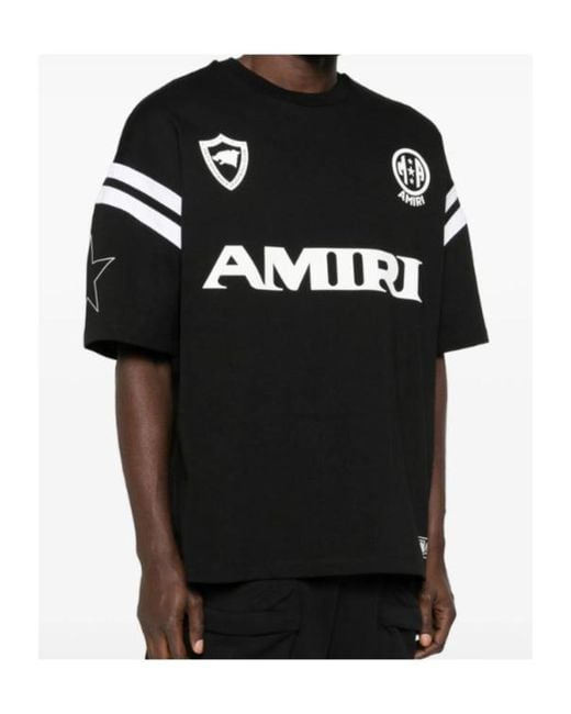 Amiri Black Sport Oversized T-Shirt for men
