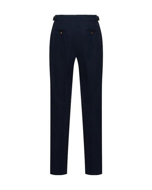 Brunello Cucinelli Blue Pleated Casual Pants for men