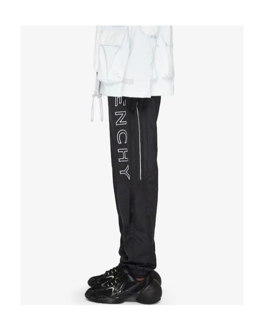 Givenchy Black Logo Embroidered Track Pants for men