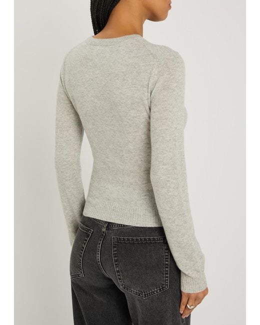 Reformation Gray Lian Melange Cashmere Jumper