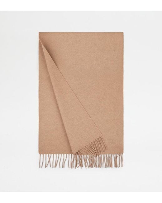 Tod's Natural Cashmere Scarf for men