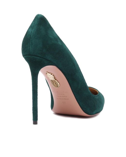Aquazzura Green Pointed High Heels