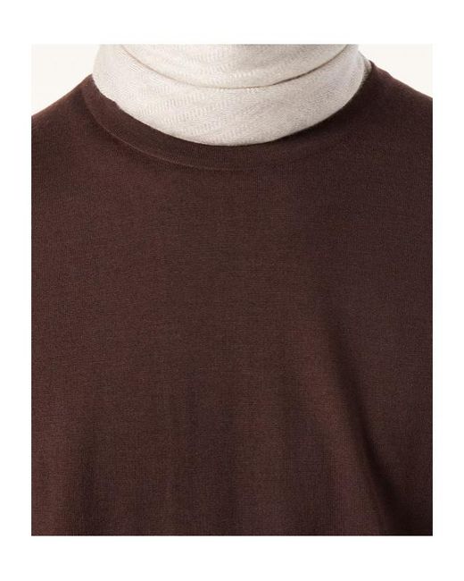 Loro Piana Brown T-Shirt Crewneck for men