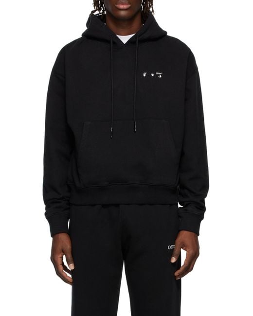 Off-White c/o Virgil Abloh Black Caravaggio Paint Over Hoodie for men