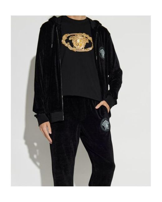 Versace Black Zip-Throughs for men