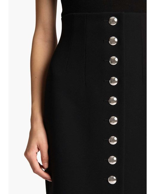 Khaite Black Brynlee High Waisted Maxi Skirt