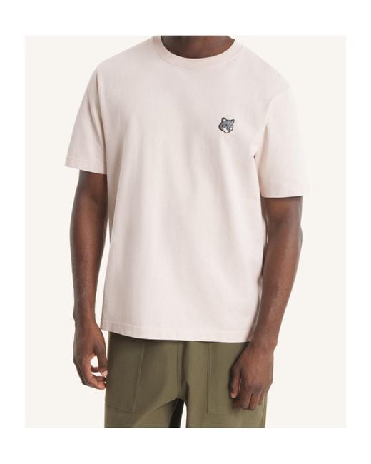Maison Kitsuné White Maison Kitsuné Fox Head Comfort T-Shirt for men