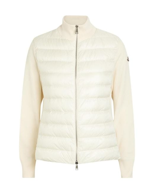 Moncler White Padded Wool And Nylon Jacket