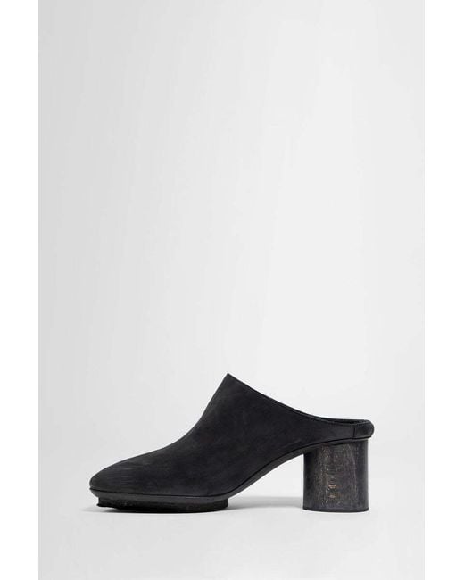 Uma Wang Black High-Heeled Muller Shoes
