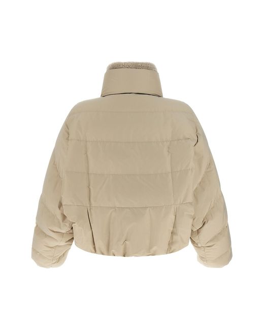Brunello Cucinelli Natural Cropped Down Jacket