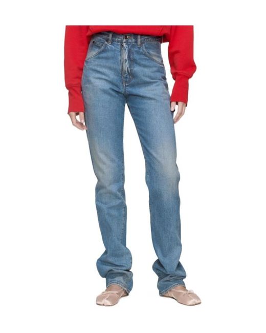 Maison Margiela Blue Straight-Leg Jeans