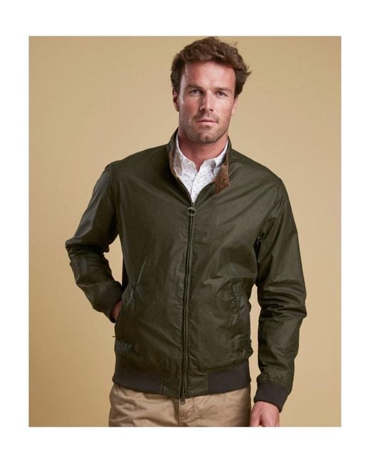 Barbour Green Lightweight Royston Waxed Jacket for men