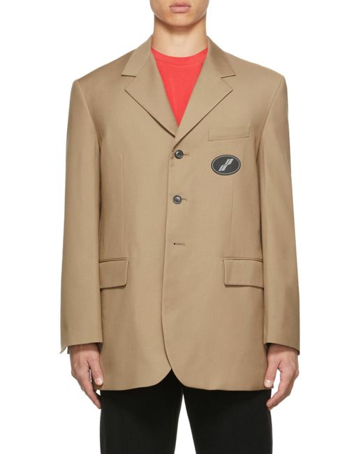 we11done Natural Drawstring Hooded Jacket for men