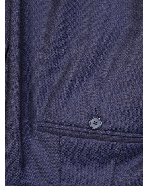 Tagliatore Blue Single-Breasted Three-Piece Suit Set for men
