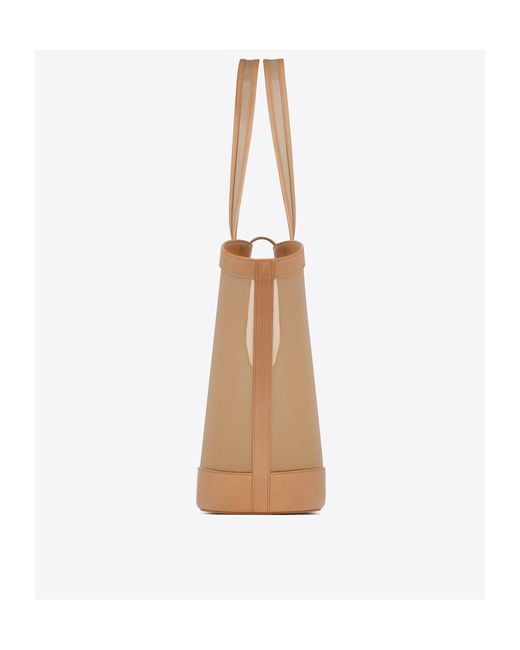 Saint Laurent Natural Panier Medium Shopping Bag