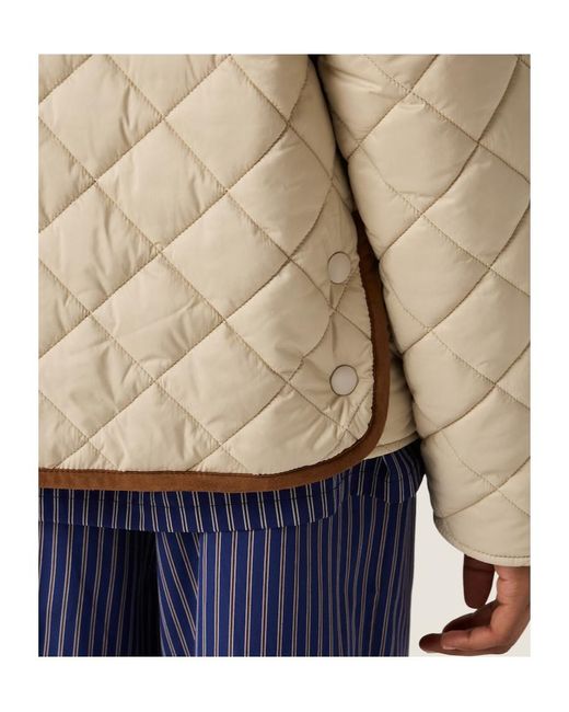 Miu Miu Natural Quilted Button-Up Jacket