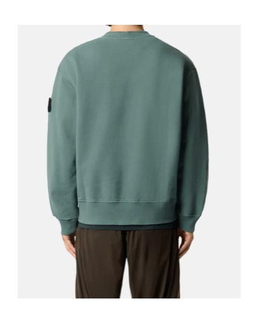 Stone Island Green Logo Patch Long-Sleeved Sweatshirt for men