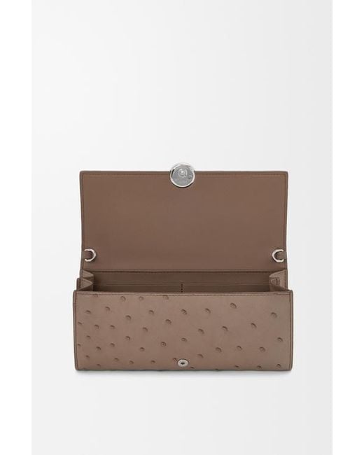 Loewe Brown Pebble Wallet On Chain